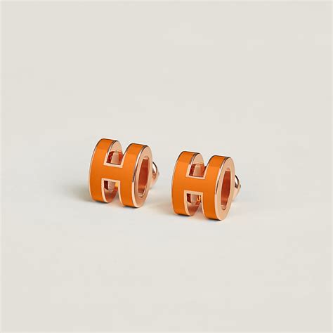 hermes hex orange|Hermes earrings orange.